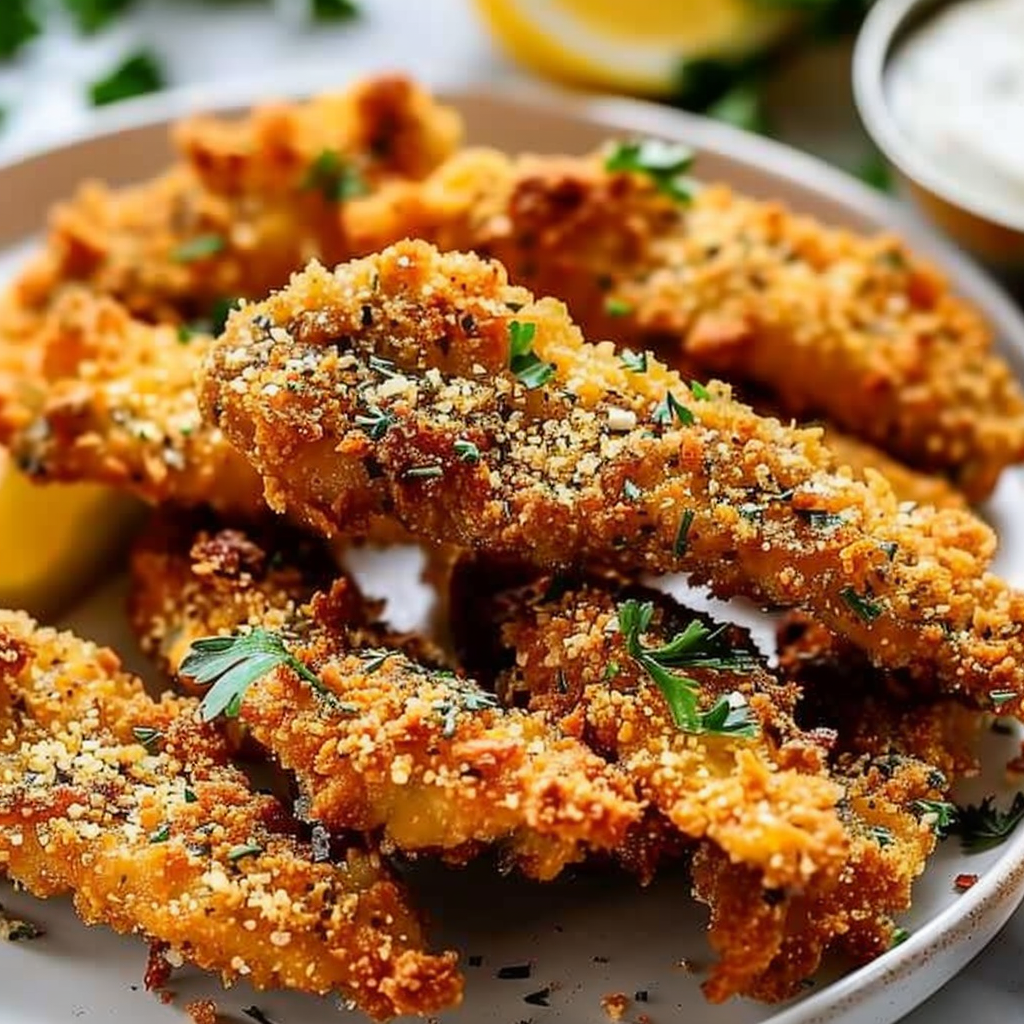 Recipe preparation for Easy Baked Chicken Tenders