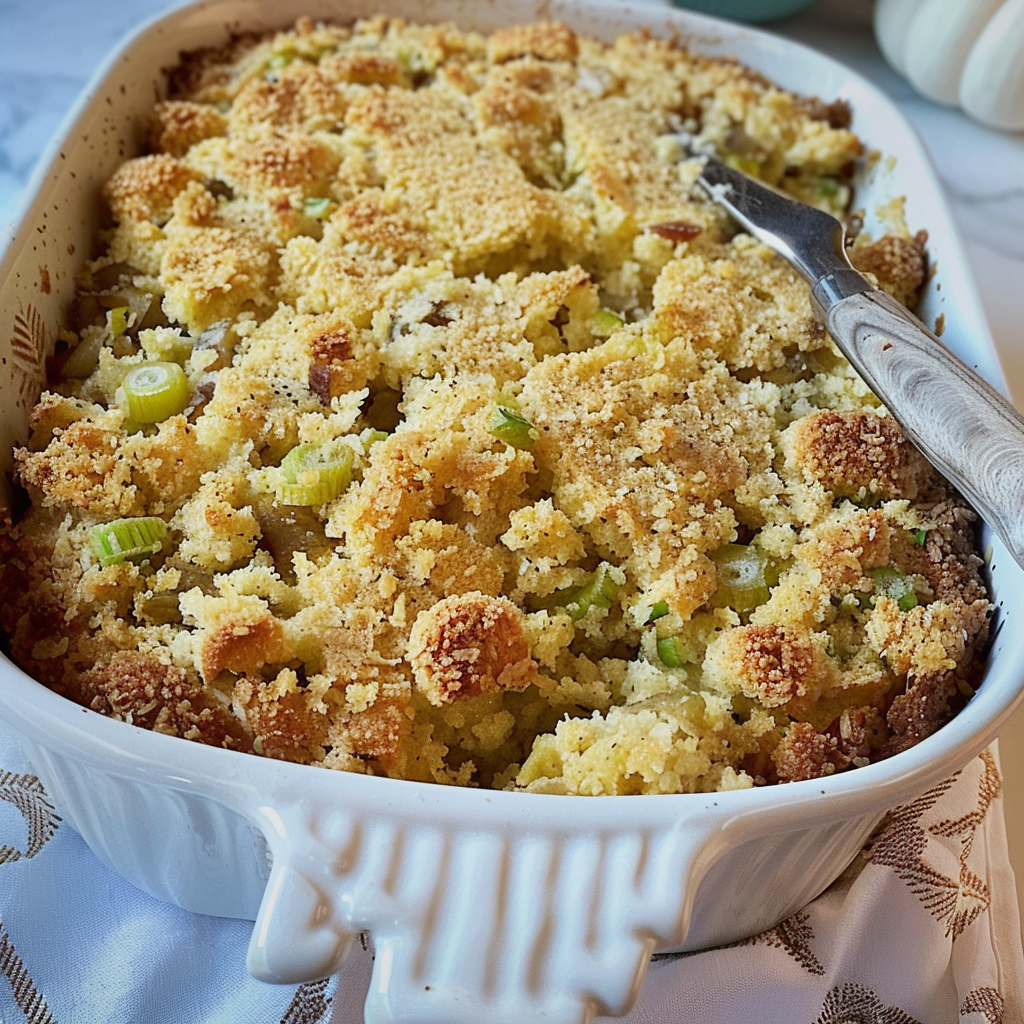 Recipe preparation for Cornbread Dressing