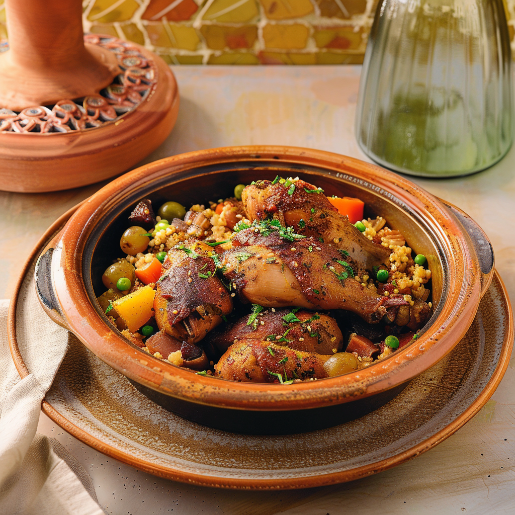 Recipe preparation for chicken tagine