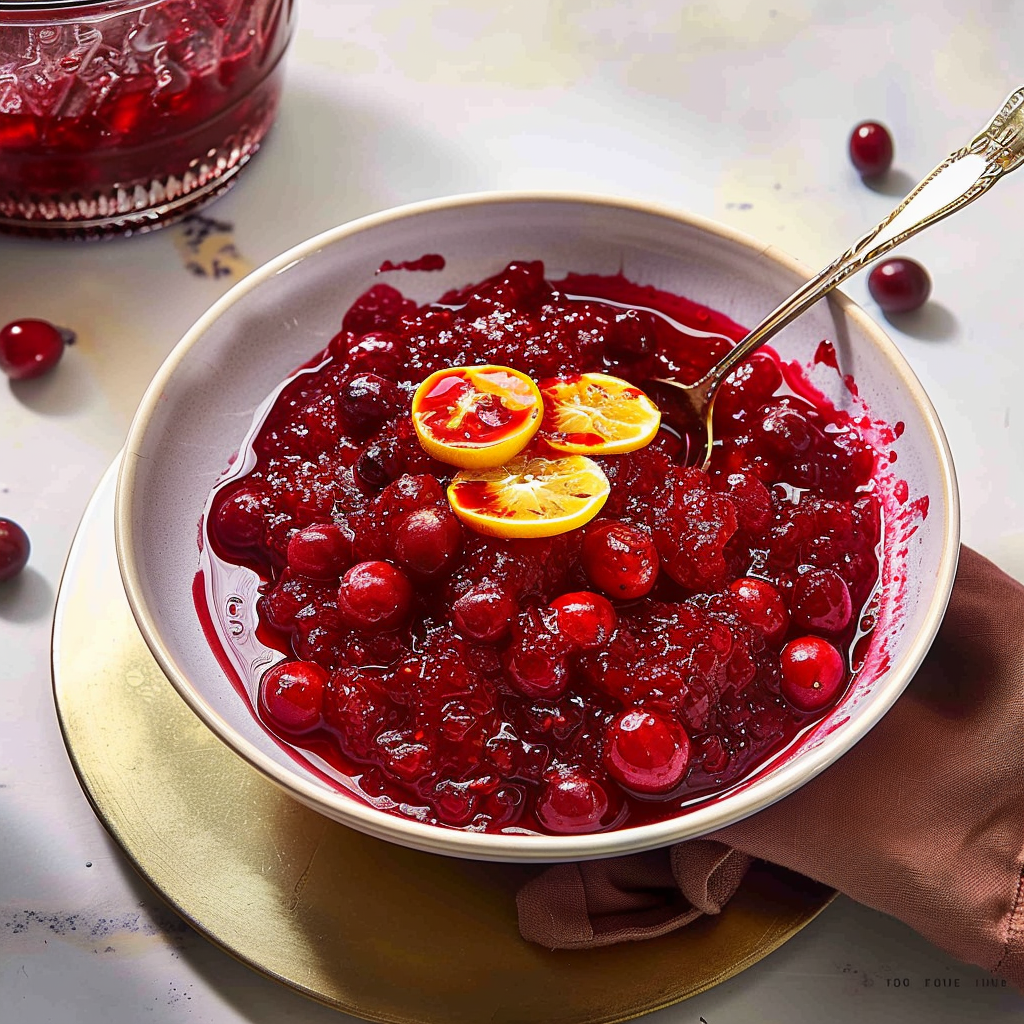 Recipe preparation for Cranberry sauce