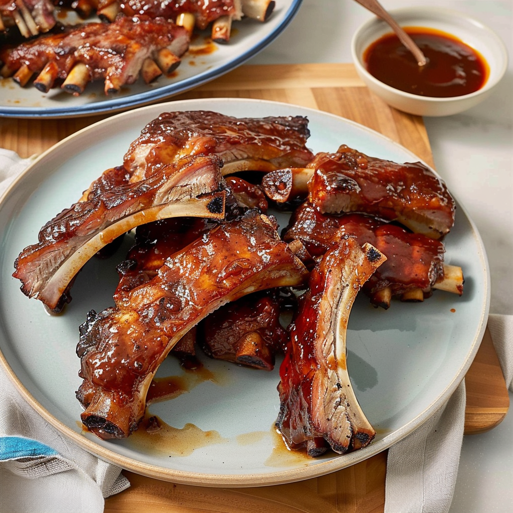 Recipe preparation for Honey Garlic BBQ Ribs