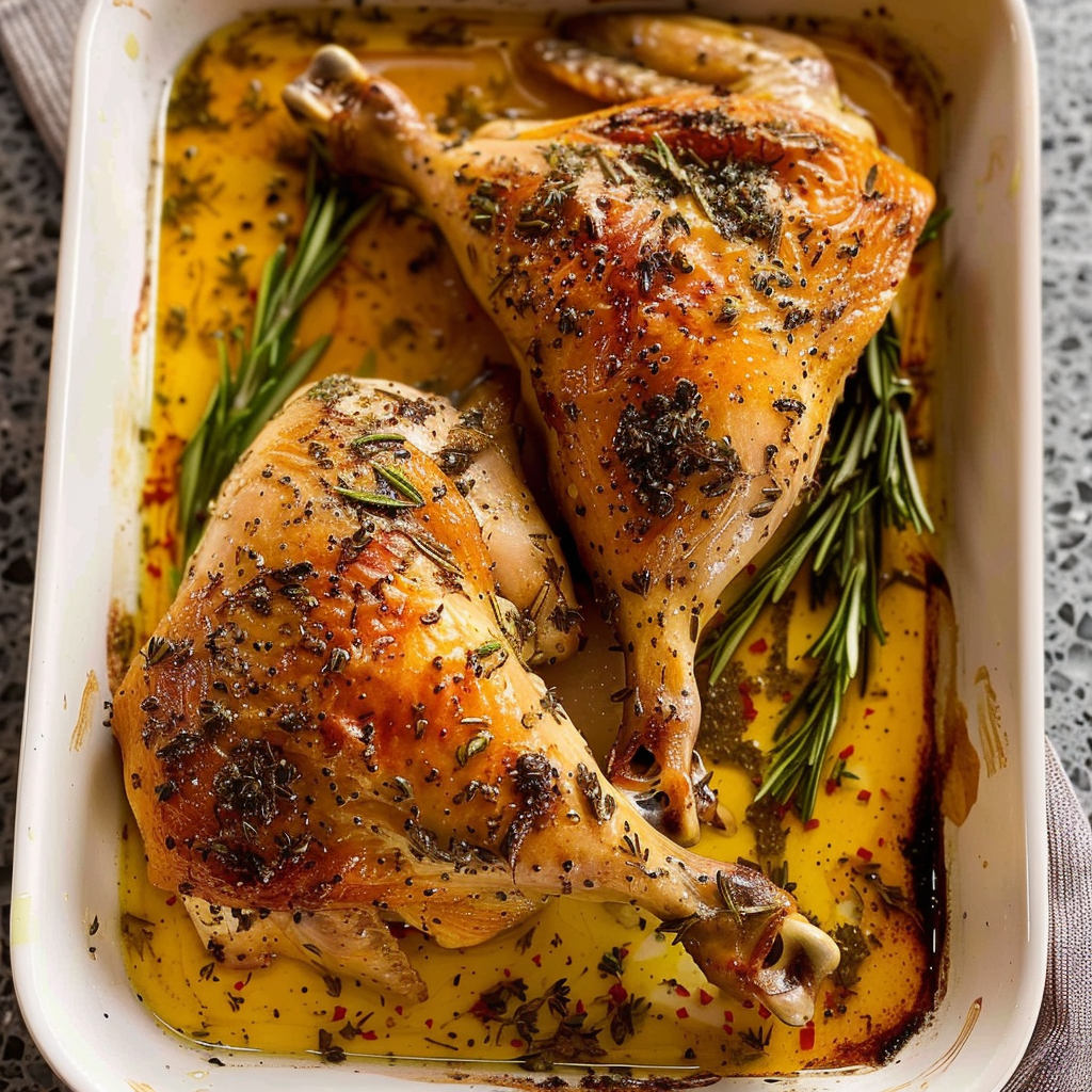 Recipe preparation for Herb & Garlic Roast Chicken