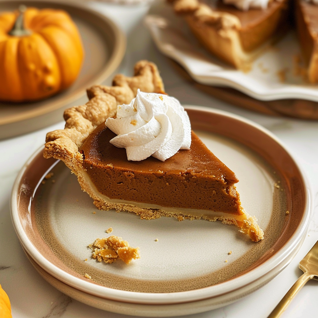 Recipe preparation for Bourbon-Rum Pumpkin Pie