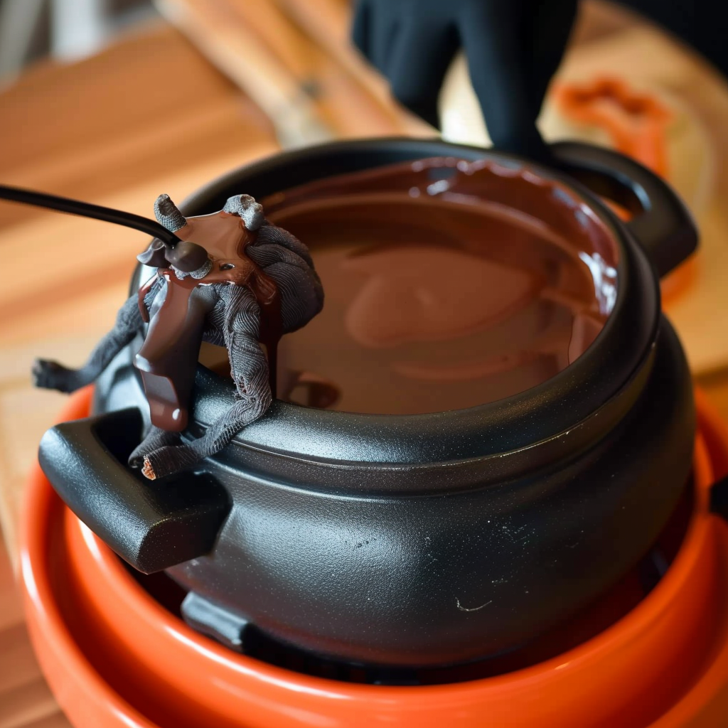 Recipe preparation for Cauldron Chocolate Fondue Pot