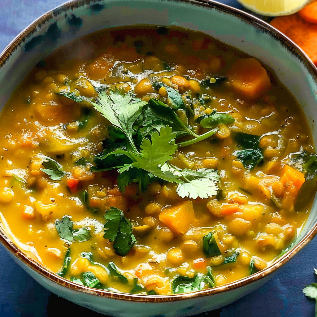 Recipe preparation for Slow Cooker Vegan Dinner Lentil and Vegetable Stew