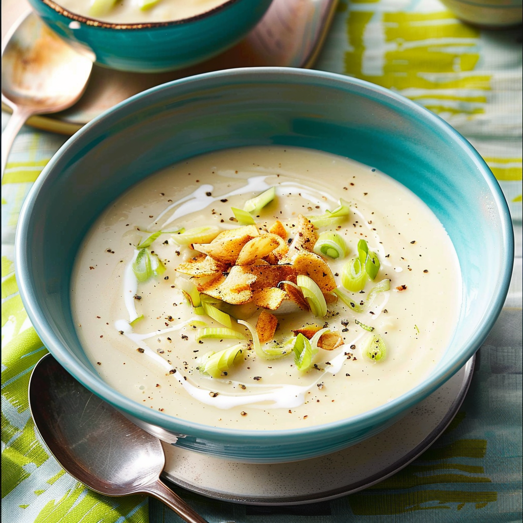 Recipe preparation for Make Ahead Thanksgiving Potato Leek Soup