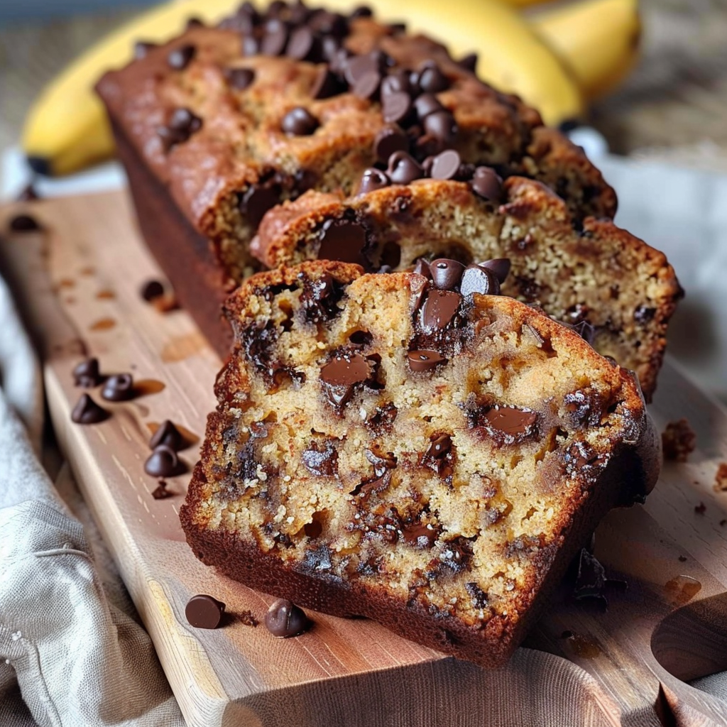 Recipe preparation for Chocolate Chip Banana Bread