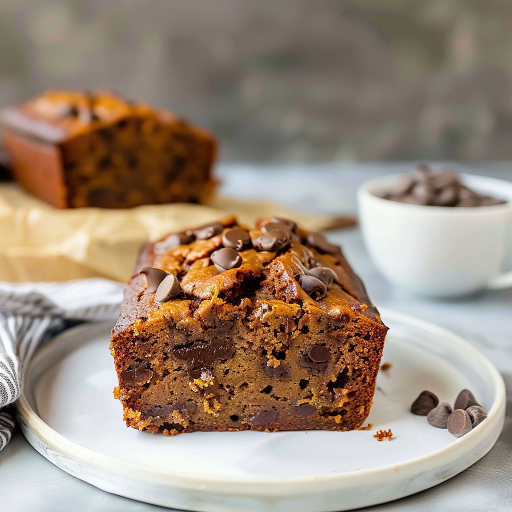 Recipe preparation for Banana Chocolate Chip Pumpkin Bread