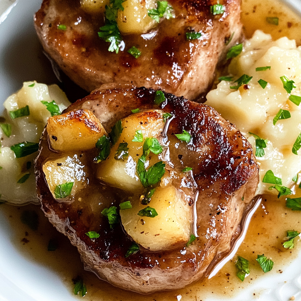 Recipe preparation for Apple Chutney Pork Chops