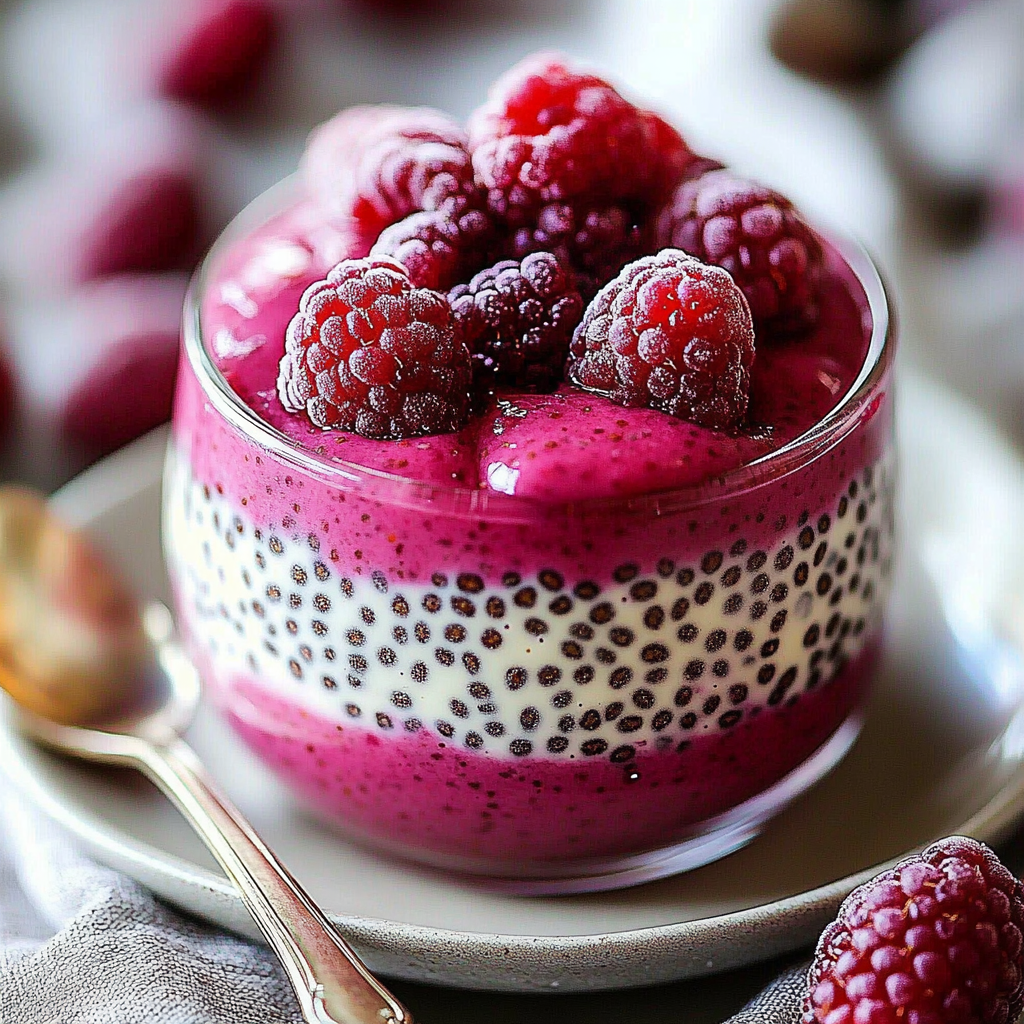 Recipe preparation for Raspberry Chia Pudding
