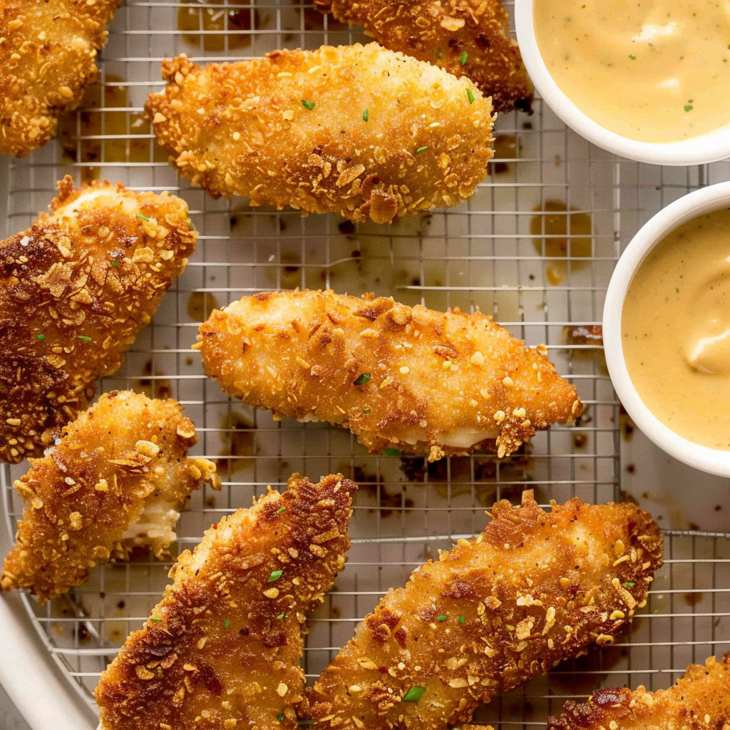 Recipe preparation for Crispy Baked Chicken Tenders