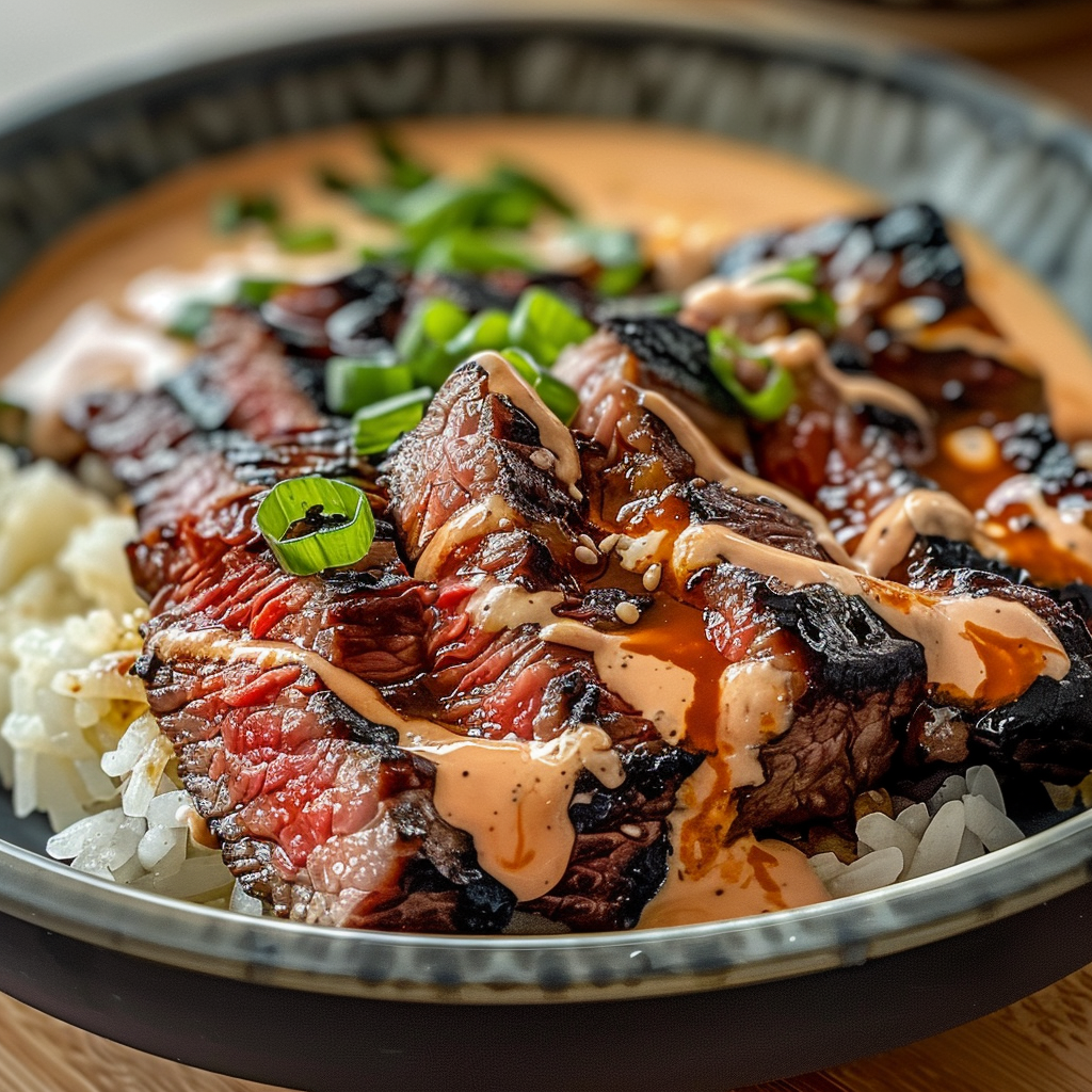 Recipe preparation for Korean BBQ Steak