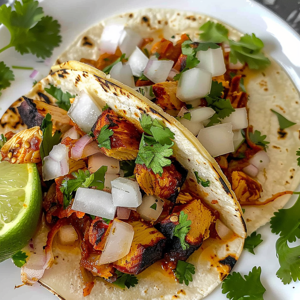 Recipe preparation for Chicken Street Tacos