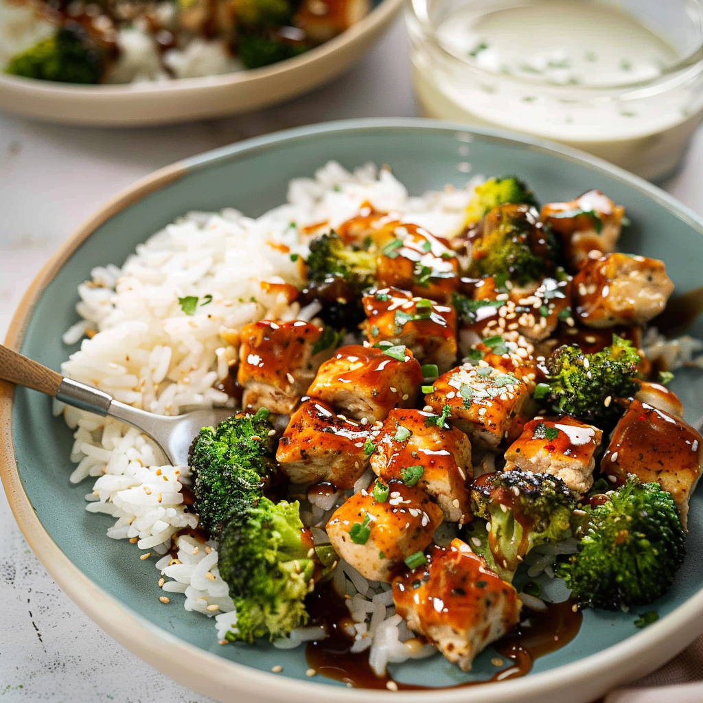 Recipe preparation for Sticky CHicken Bowls