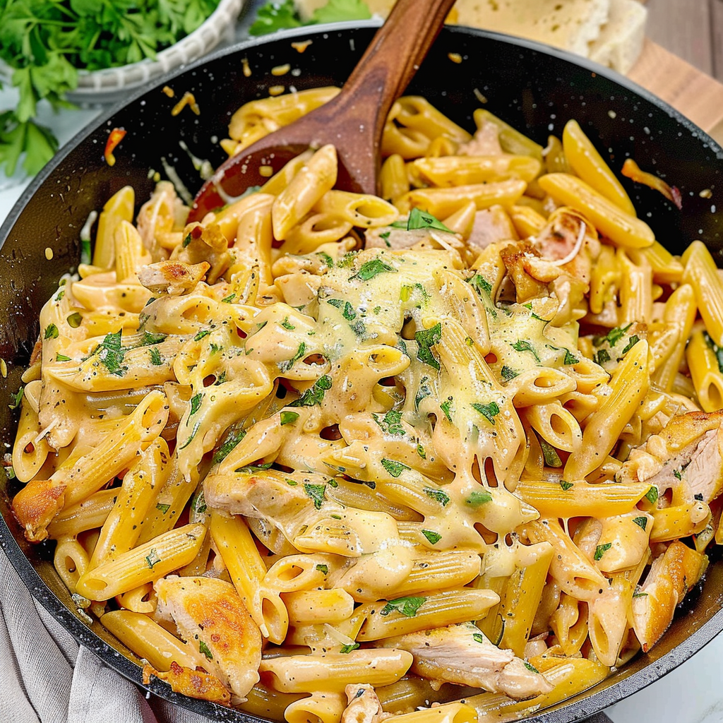 Recipe preparation for Crack Chicken Penne