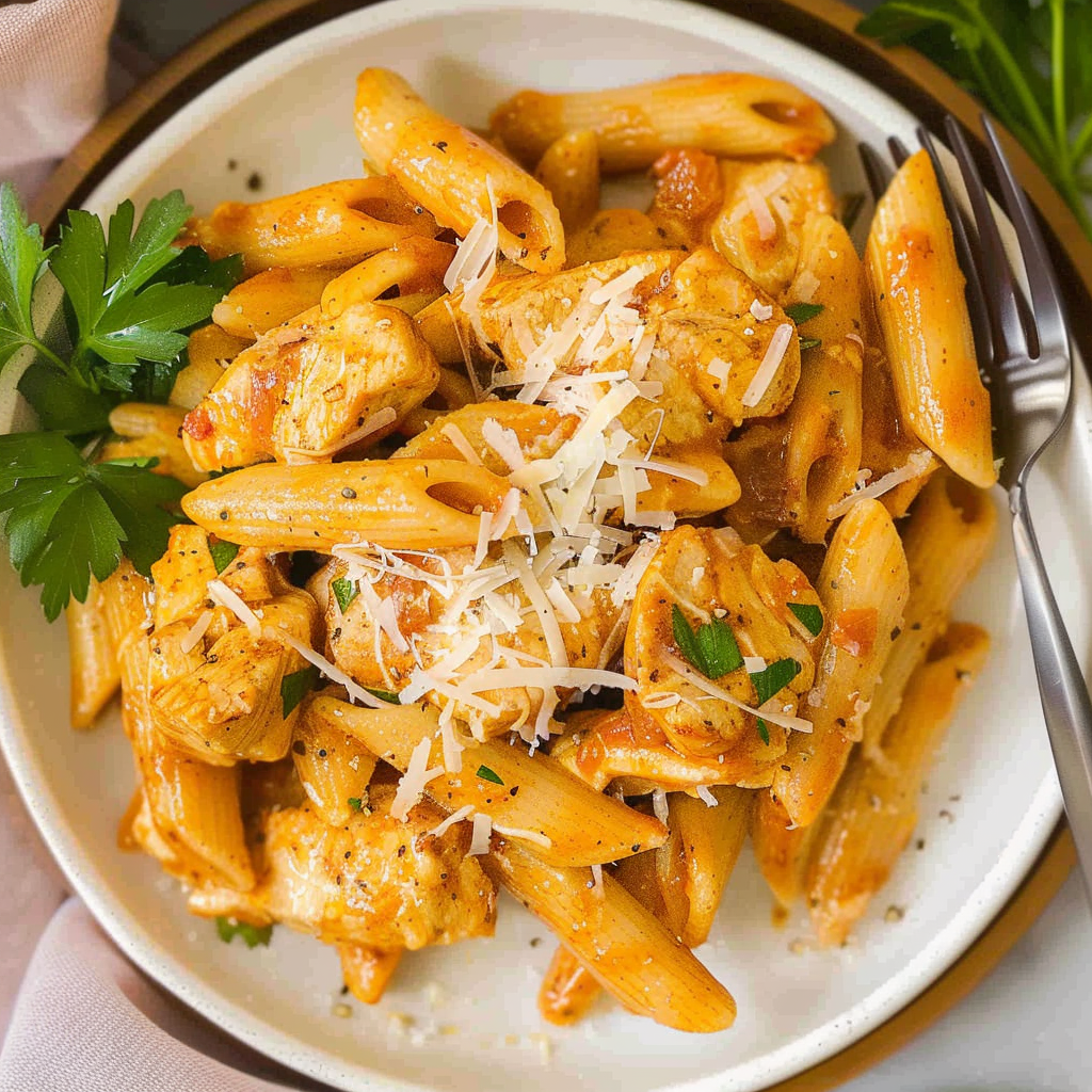 Recipe preparation for One-Pot Smoky Chipotle Cheesy Chicken Pasta