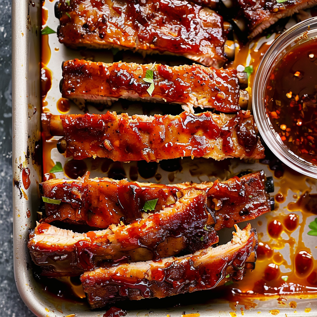 Recipe preparation for Sticky Oven BBQ Ribs