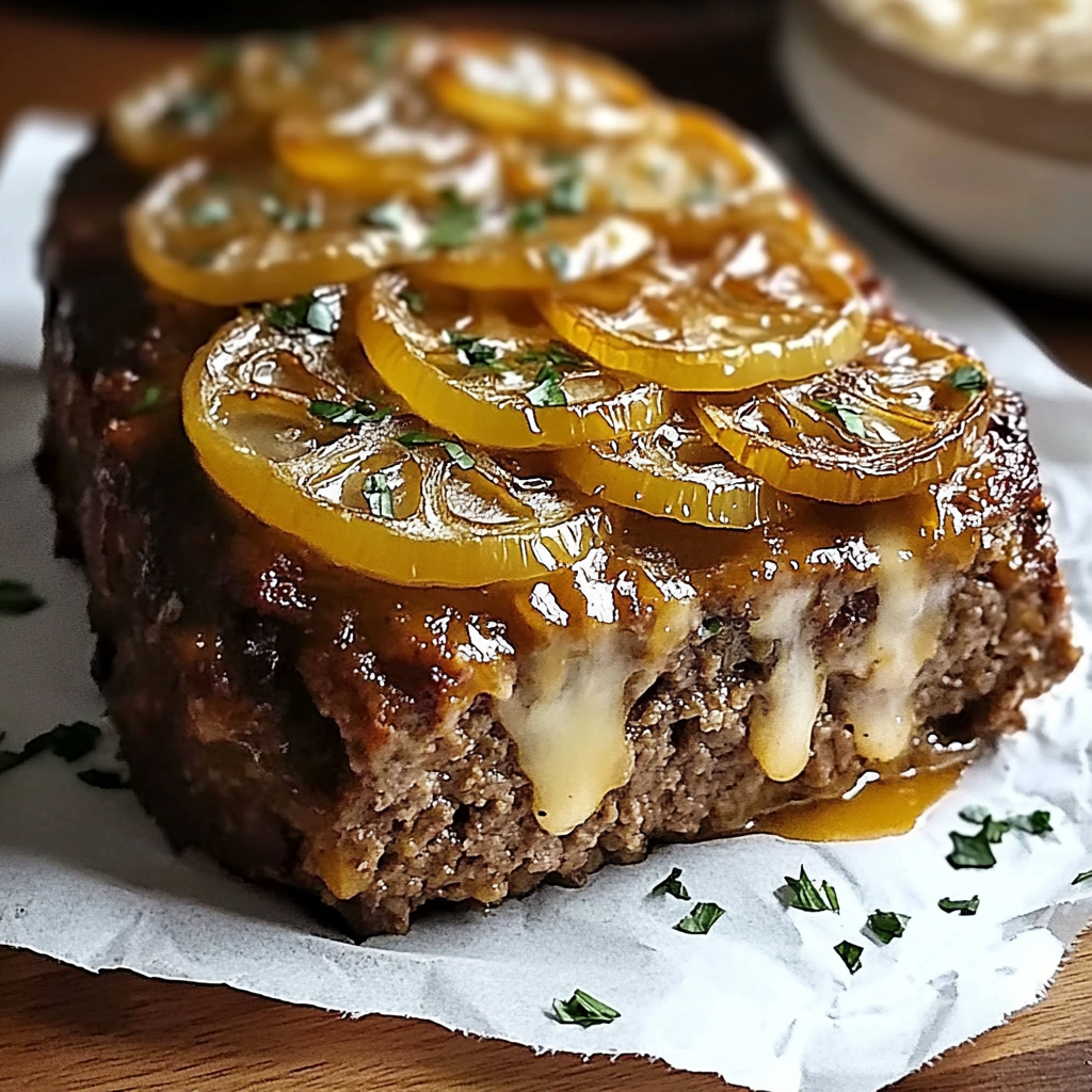 Recipe preparation for French Onion Meatloaf