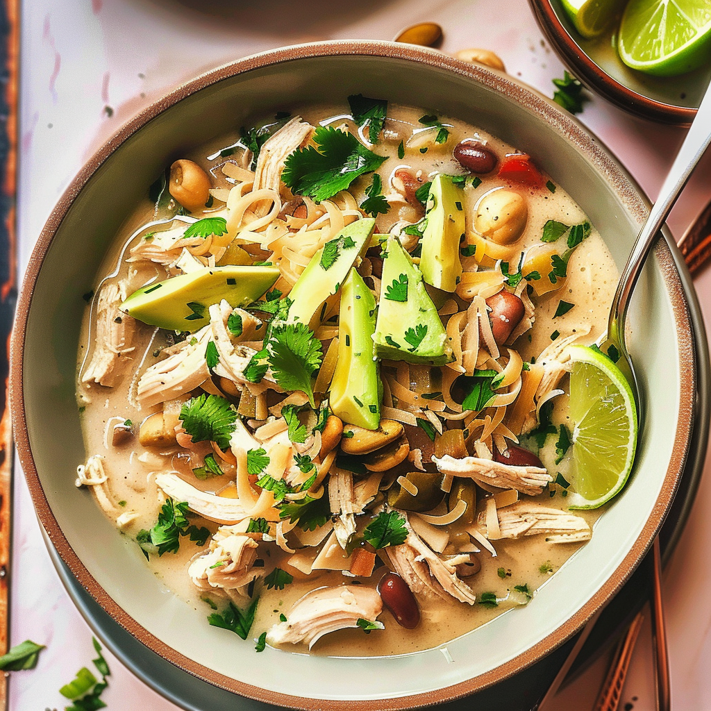 Recipe preparation for Slow Cooker White Chicken Chili