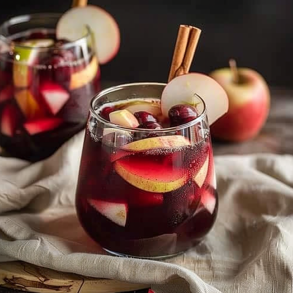 Recipe preparation for Cranberry Apple Sangria