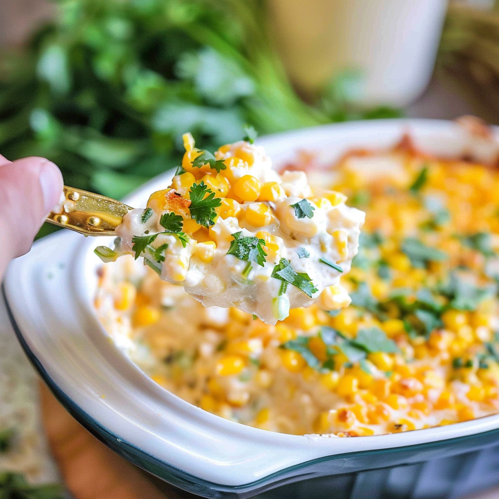 Recipe preparation for Garlic Butter Corn Casserole