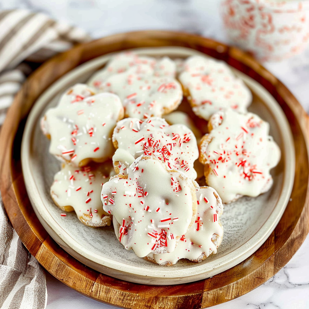 Recipe preparation for White Chocolate Peppermint Pretzel Bites