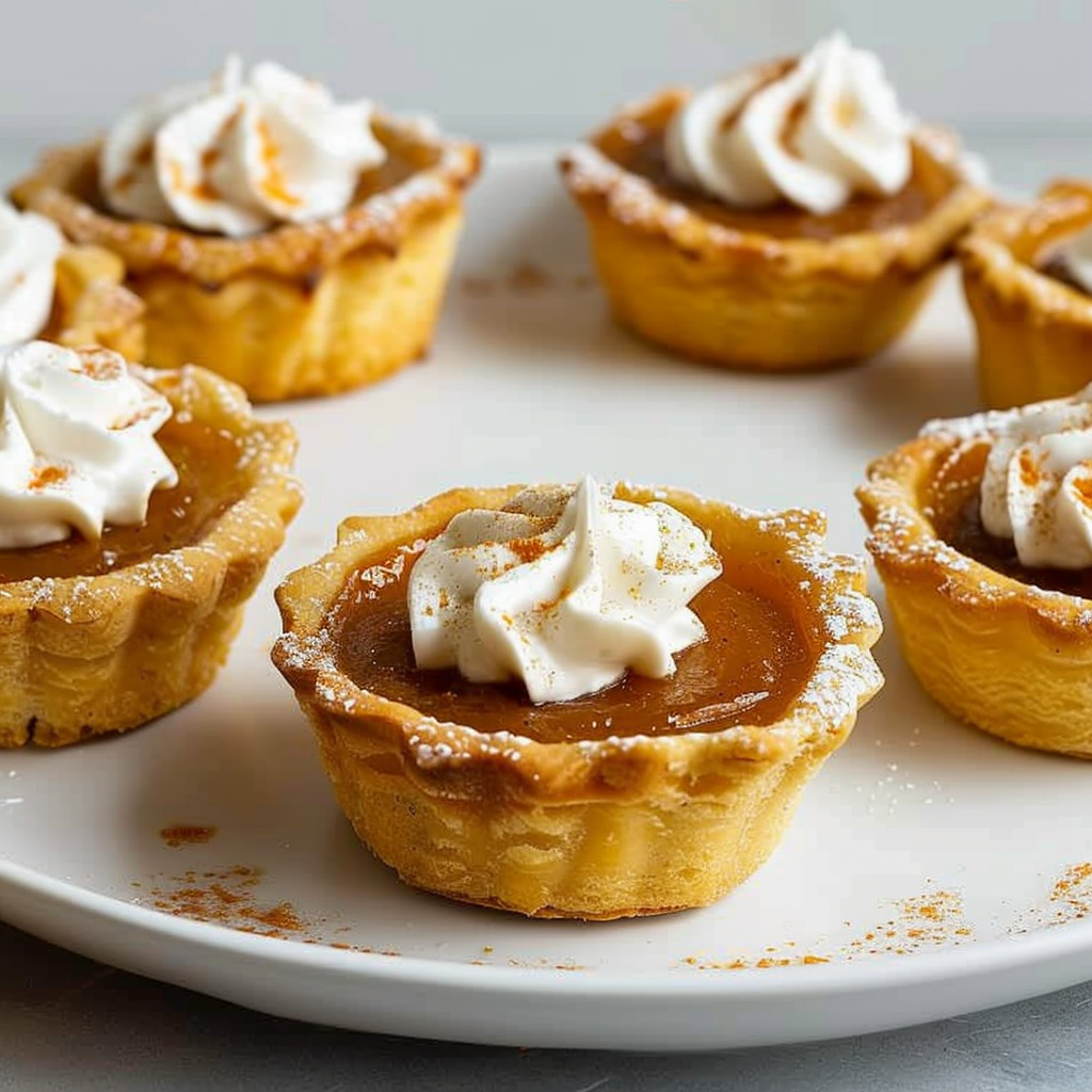 Recipe preparation for Mini Crème Brûlée Pumpkin Pies