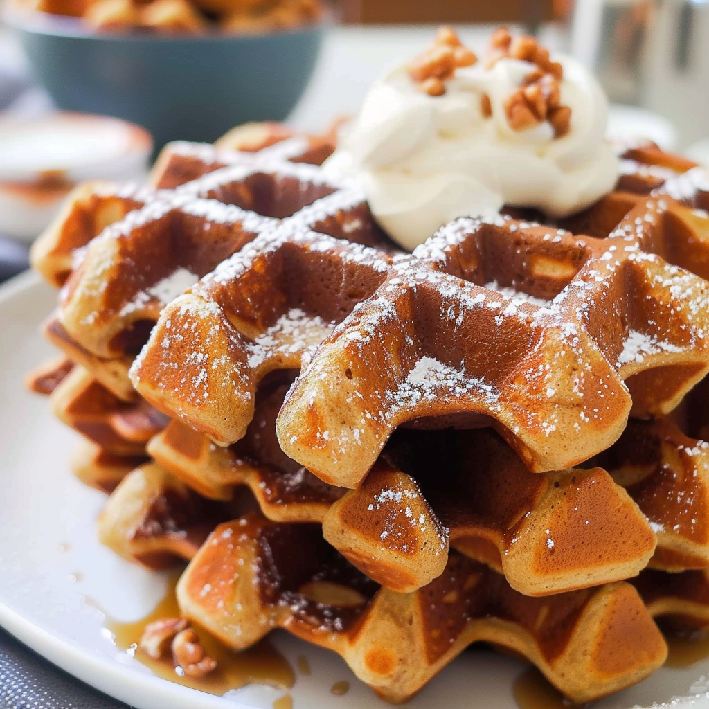 Recipe preparation for Gingerbread Waffles