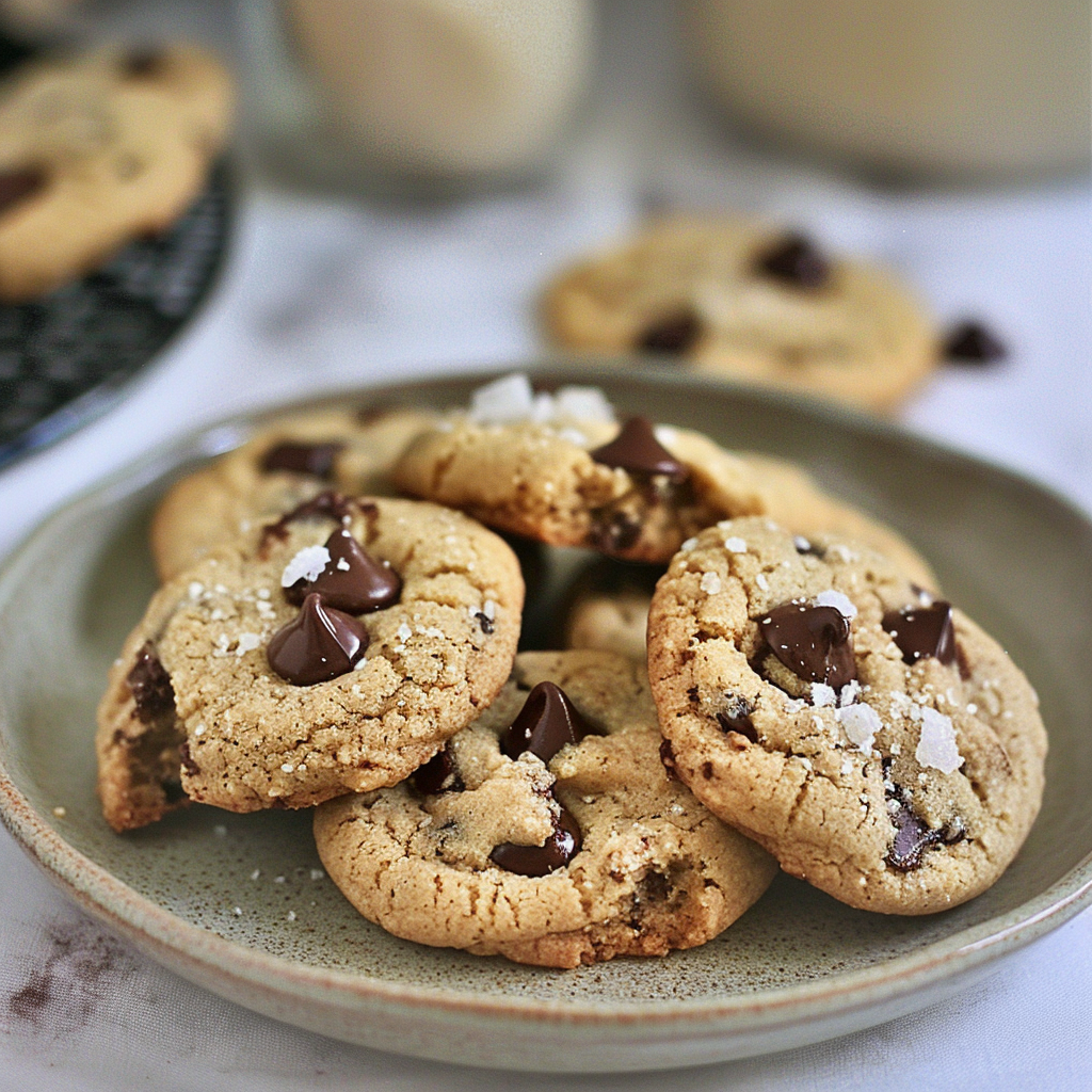 Recipe preparation for Almond Flour Chocolate Chip Cookies