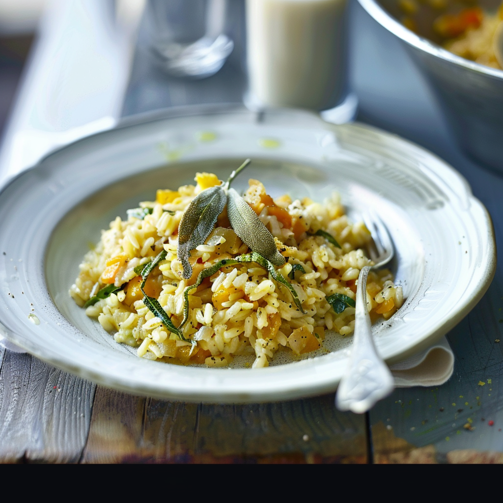 Recipe preparation for Butternut Squash and Sage Risotto