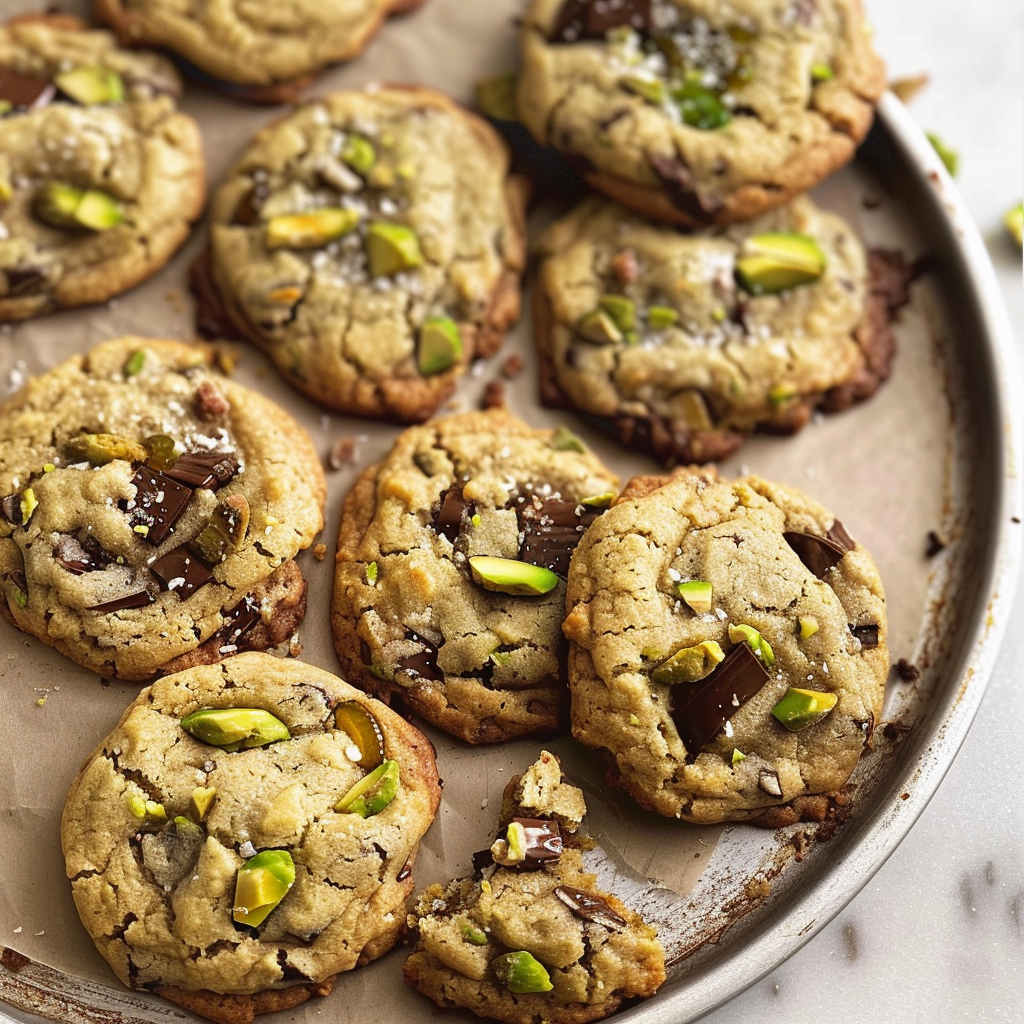 Recipe preparation for Pistachio Spritz Cookies
