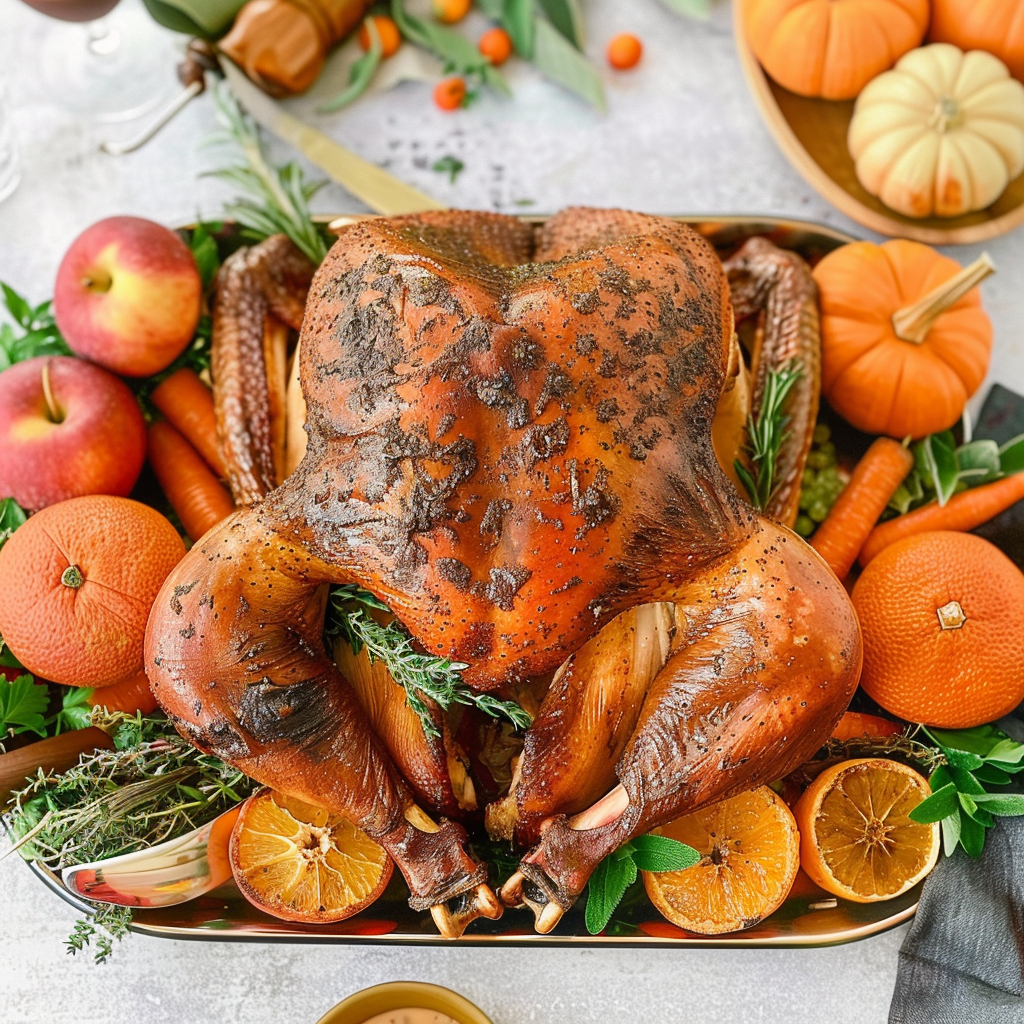 Recipe preparation for Cider-Brined Spatchcock Turkey