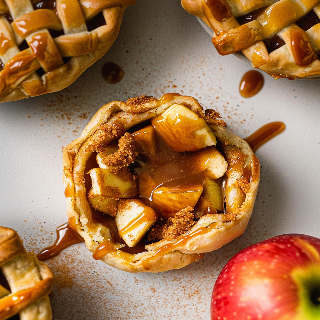 Recipe preparation for Warm Cinnamon Apple Hand-Pies with Caramel Drizzle
