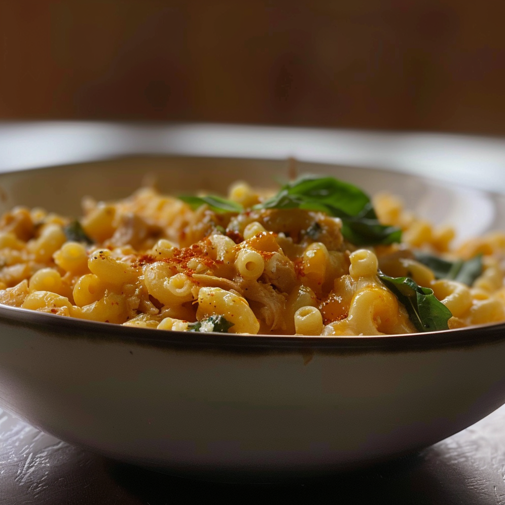 Recipe preparation for Butter-Chicken Mac & Cheese