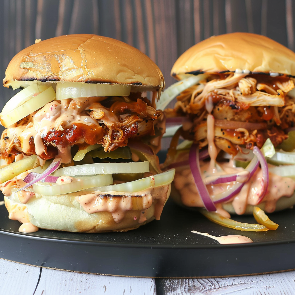 Recipe preparation for Bourbon-Maple BBQ Pulled Jackfruit Sliders