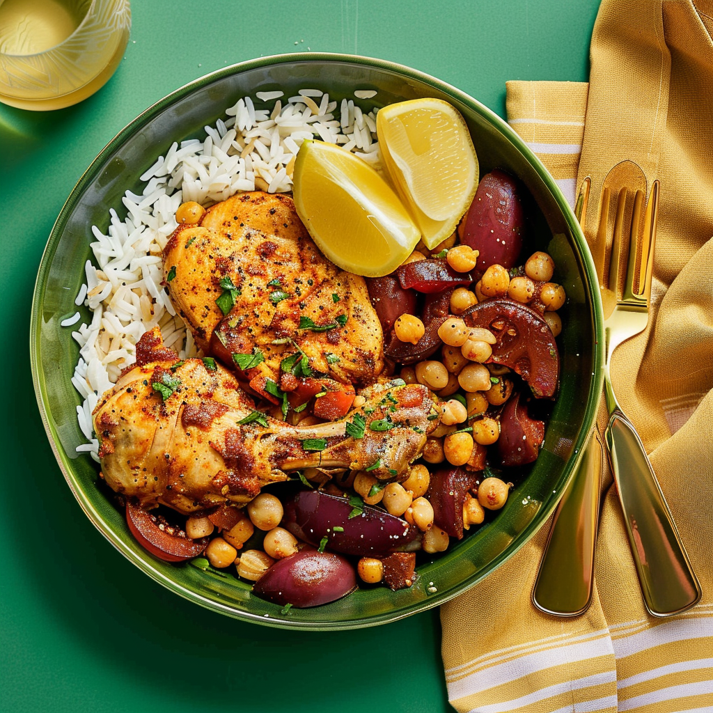 Recipe preparation for Smoky Paprika Chicken & Chickpeas with Roasted Tomatoes