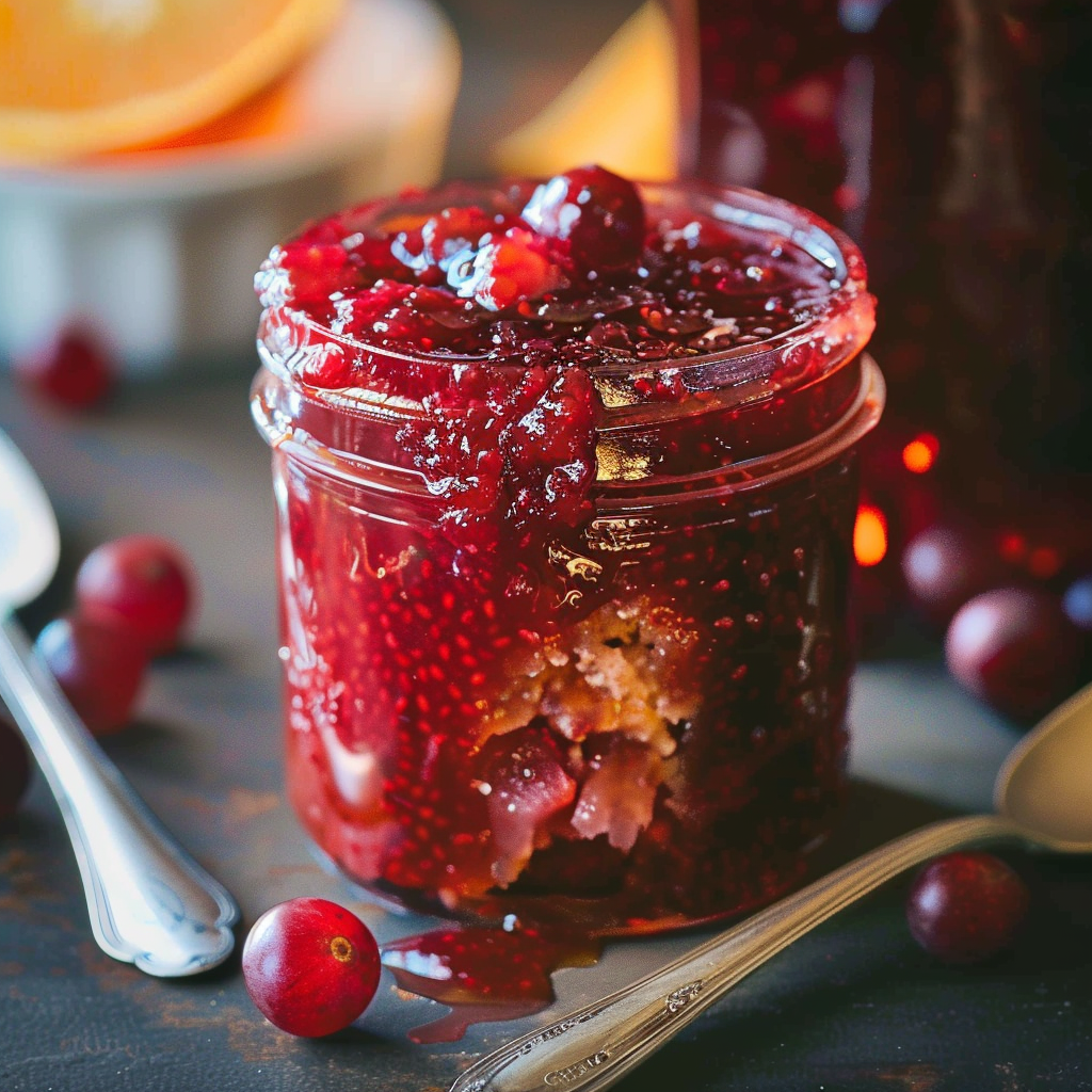 Recipe preparation for Christmas Jam (Cranberry Strawberry)