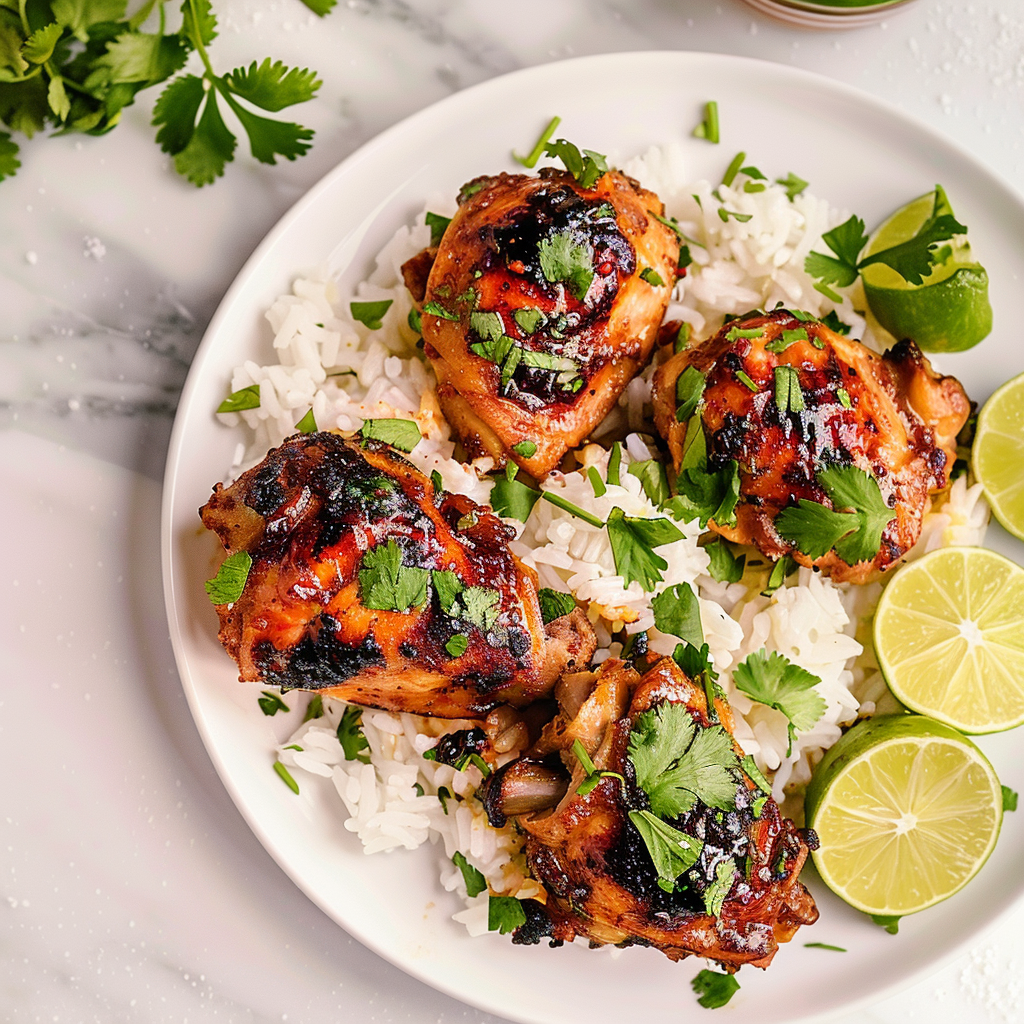 Recipe preparation for Crispy Chili Lime Chicken Thighs