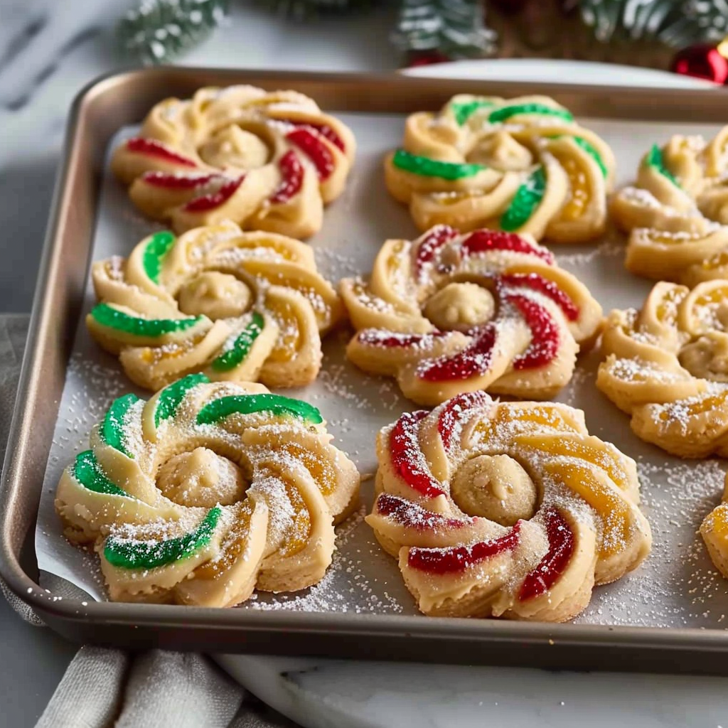 Recipe preparation for Twisted Christmas Cookies