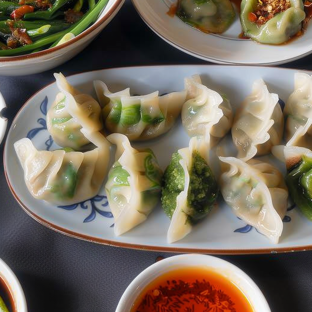 Recipe preparation for Emerald Jade Dumplings