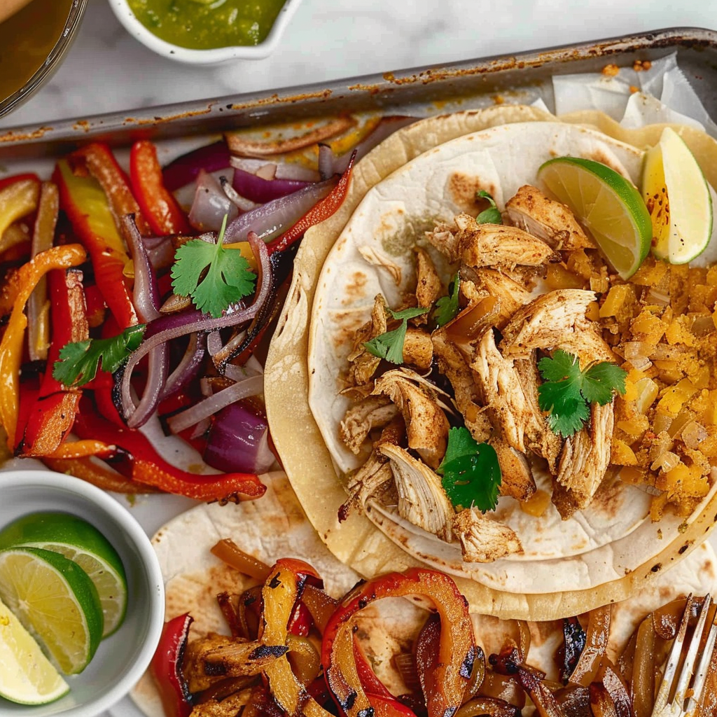 Recipe preparation for Sheet Pan Chicken Fajitas