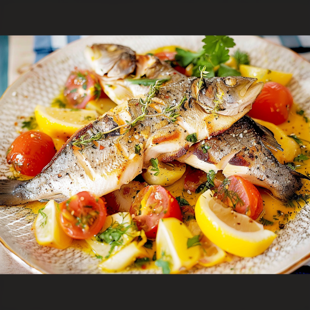 Recipe preparation for Greek-Style Fish