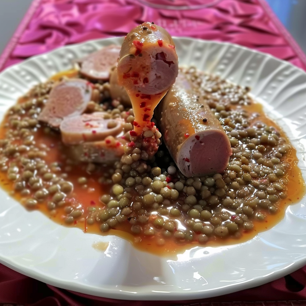 Recipe preparation for Lenticchie e Zampone