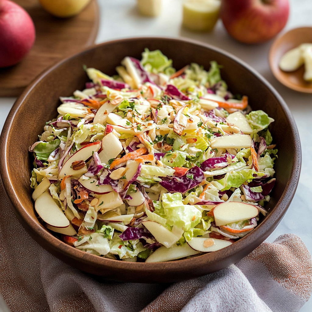 Recipe preparation for Cabbage & Apple Festive Slaw