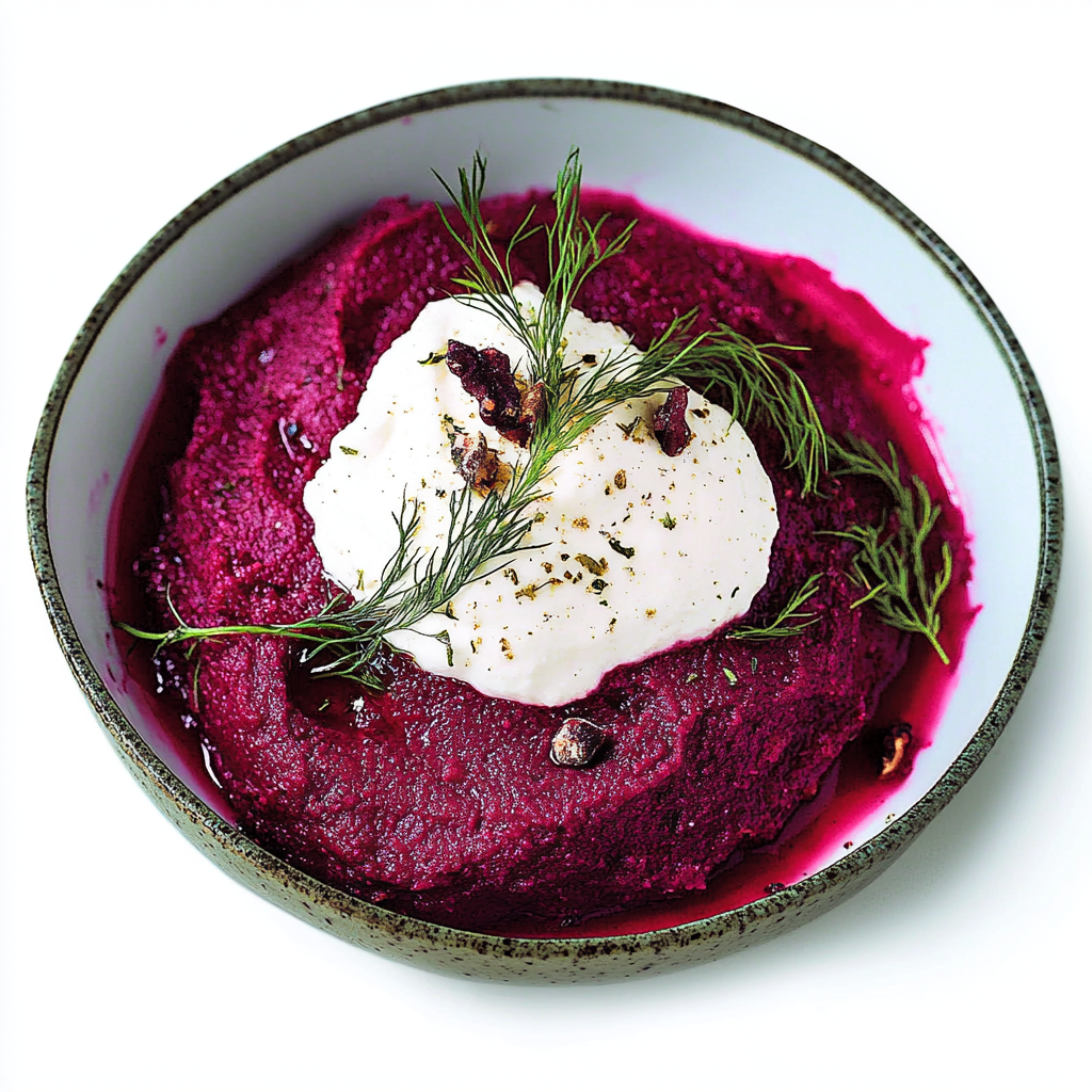 Recipe preparation for Roasted Beetroot & Walnut Pate