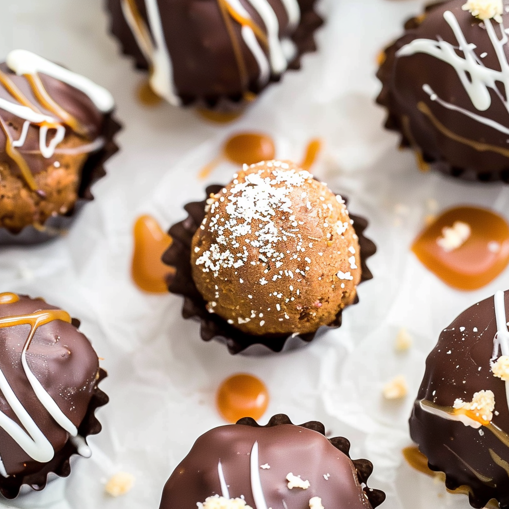 Recipe preparation for Salted Caramel Cookie Truffles