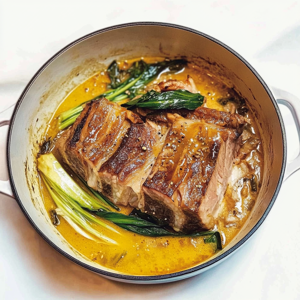 Recipe preparation for Milk-Braised Pork Belly