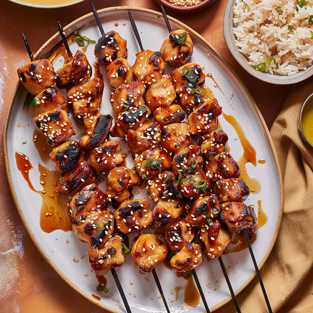Recipe preparation for Chicken Teriyaki Skewers