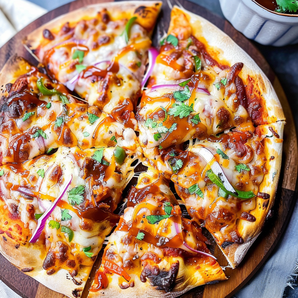 Recipe preparation for Quick BBQ Ranch Chicken Pizza