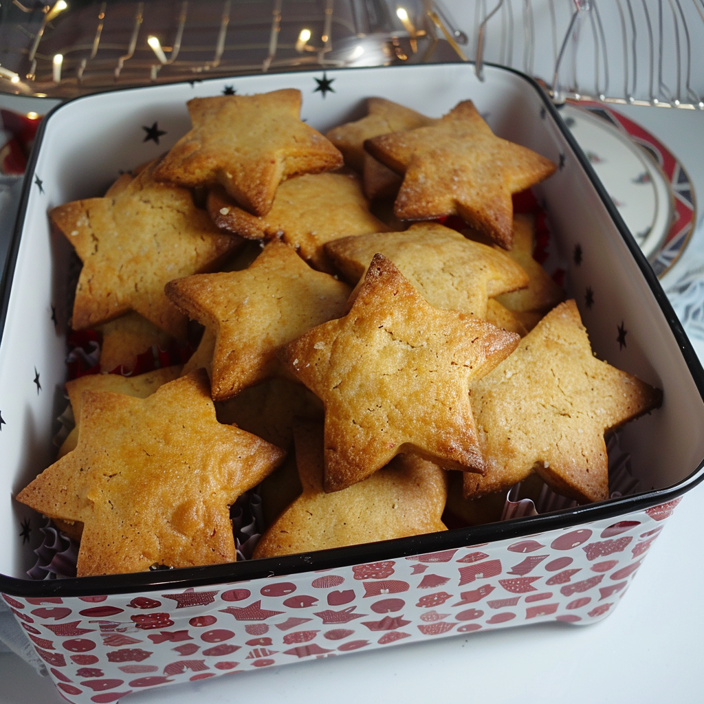 Recipe preparation for Cheddar & Chive Christmas Star Biscuits
